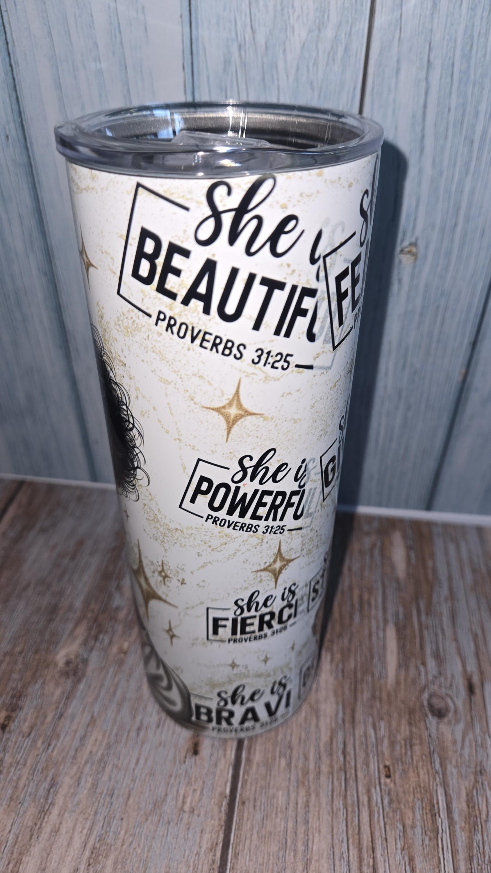 20 oz affirmation tumbler reusable affirmation coffee cup self care drinkware gift encouragement gift for her women empowerment tumbler