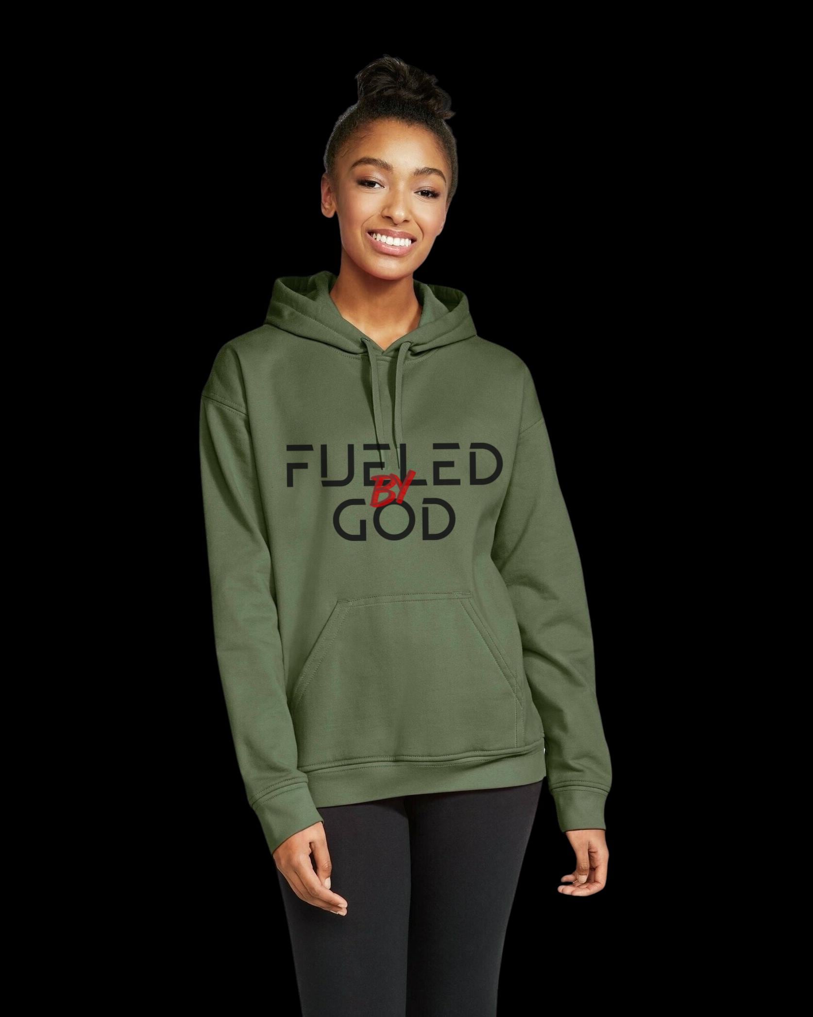 Fueled by God Gym Hoodie Christian Fitness Apparel Workout Faith Hoodie Strength in Christ Top Religious Graphic Apparel Aesthetic Christian