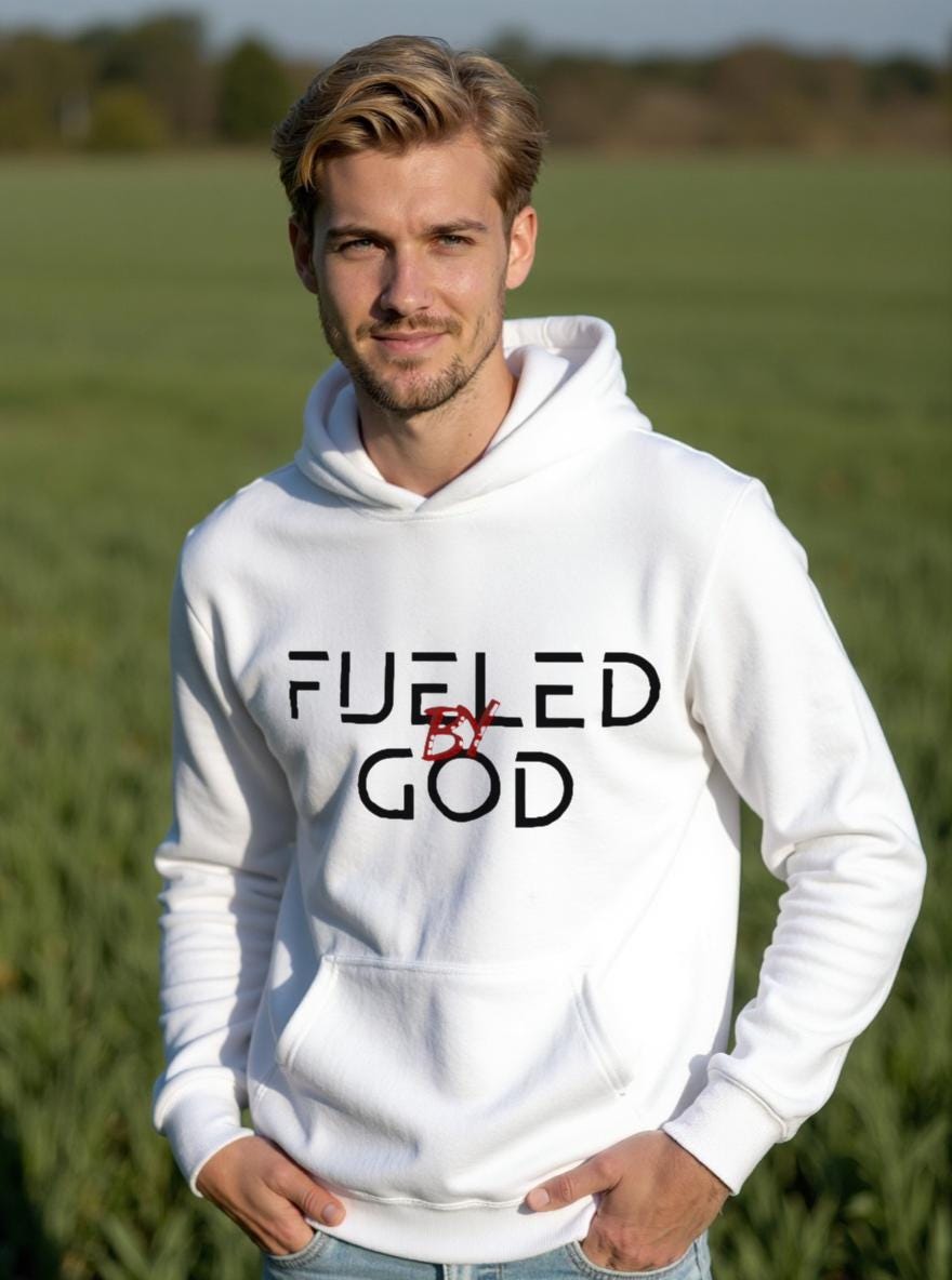 Fueled by God Gym Hoodie Christian Fitness Apparel Workout Faith Hoodie Strength in Christ Top Religious Graphic Apparel Aesthetic Christian