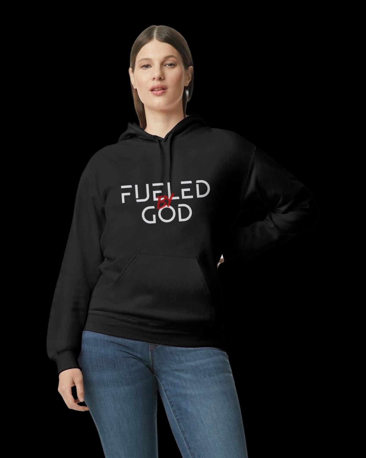Fueled by God Gym Hoodie Christian Fitness Apparel Workout Faith Hoodie Strength in Christ Top Religious Graphic Apparel Aesthetic Christian