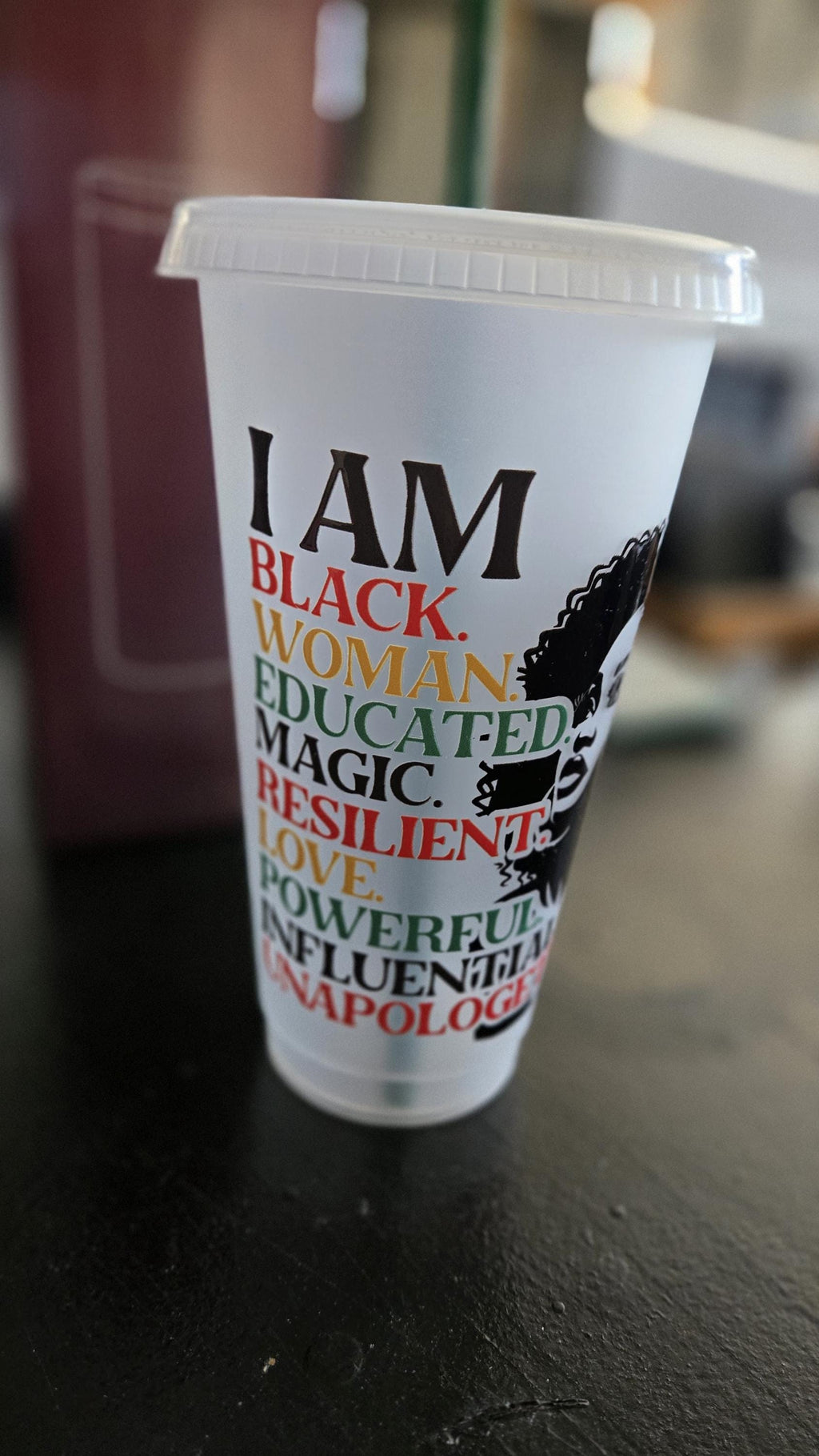 Affirmation T-Shirt and Tumbler Set Motivational Graphic Tee and Cold Drink Tumbler Set Melanin Tee Empowered Woman Apparel Gift for Her