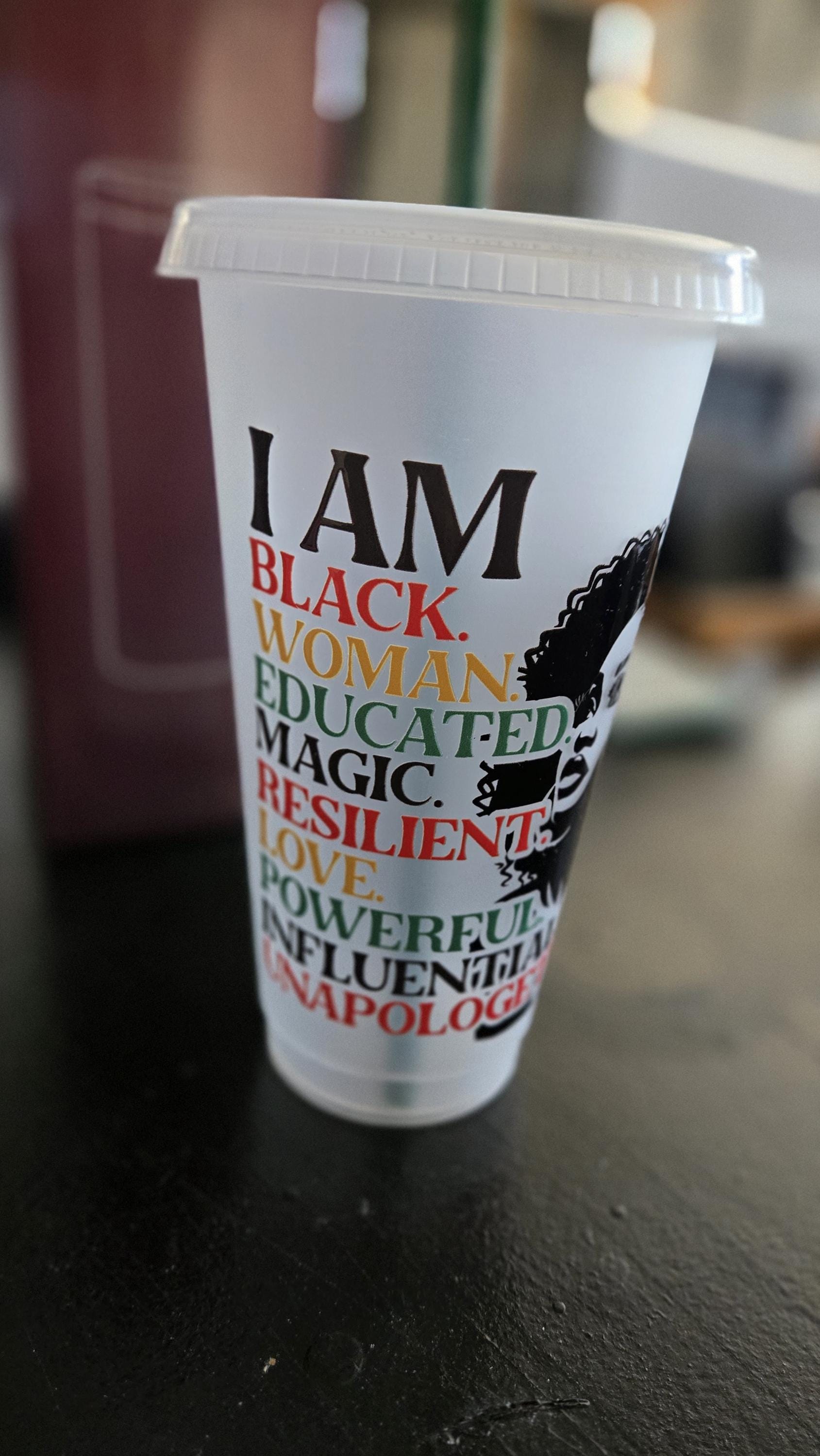 Affirmation T-Shirt and Tumbler Set Motivational Graphic Tee and Cold Drink Tumbler Set Melanin Tee Empowered Woman Apparel Gift for Her
