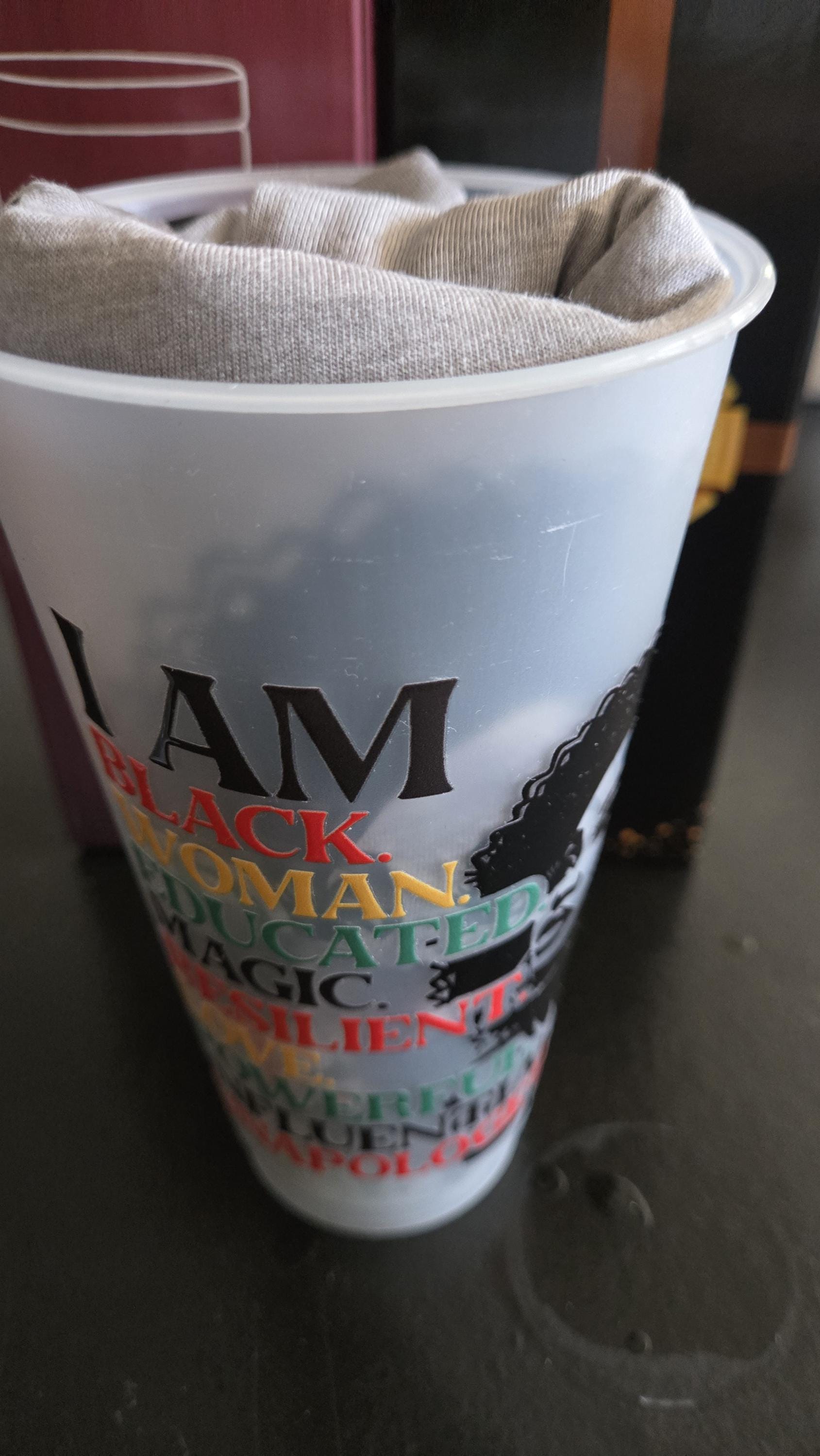 Affirmation T-Shirt and Tumbler Set Motivational Graphic Tee and Cold Drink Tumbler Set Melanin Tee Empowered Woman Apparel Gift for Her