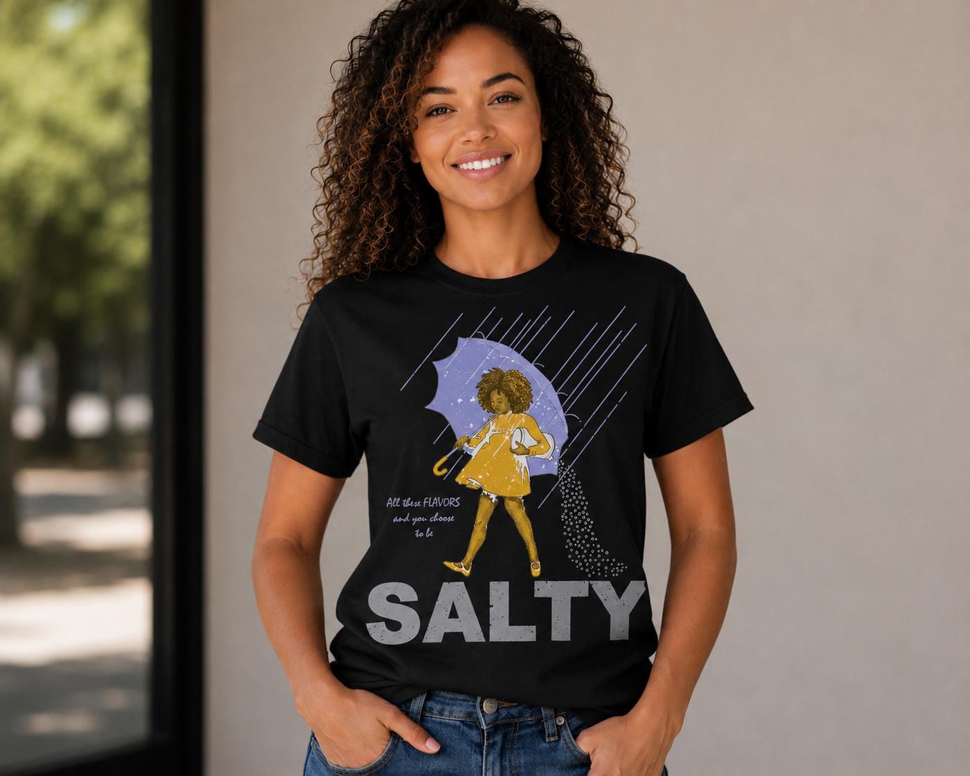 Don't Be Salty T-Shirt Funny Black Girl Magic Shirt Graphic Tee Melanin Gift for Women Best Friend Birthday Melanin Apparel Graphic Tee