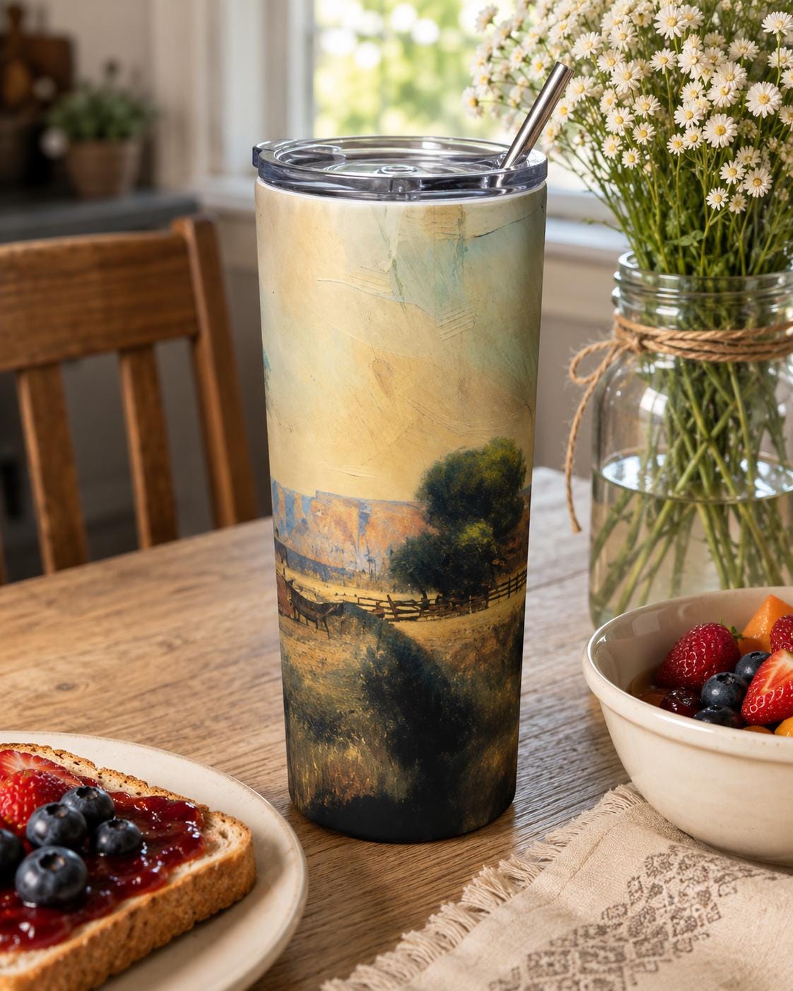 BGM Cowgirl Tumbler 20 oz Western Cowgirl Travel Mug Rustic Western Rodeo Stainless Steel Tumbler Horse Lover Ranch Tumbler Gift for Her