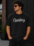 Consistency Graphic T-Shirt Motivational Tee Oversized Style Shirt Streetwear Inspirational apparel Unisex Graphic Entrepreneur Apparel Gift