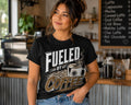 Fueled by Coffee T-Shirt Coffee Lover Graphic Tee Funny Coffee Shirt Caffeine Lover Gift Barista Shirt Coffee Addict Tee Unisex Tee