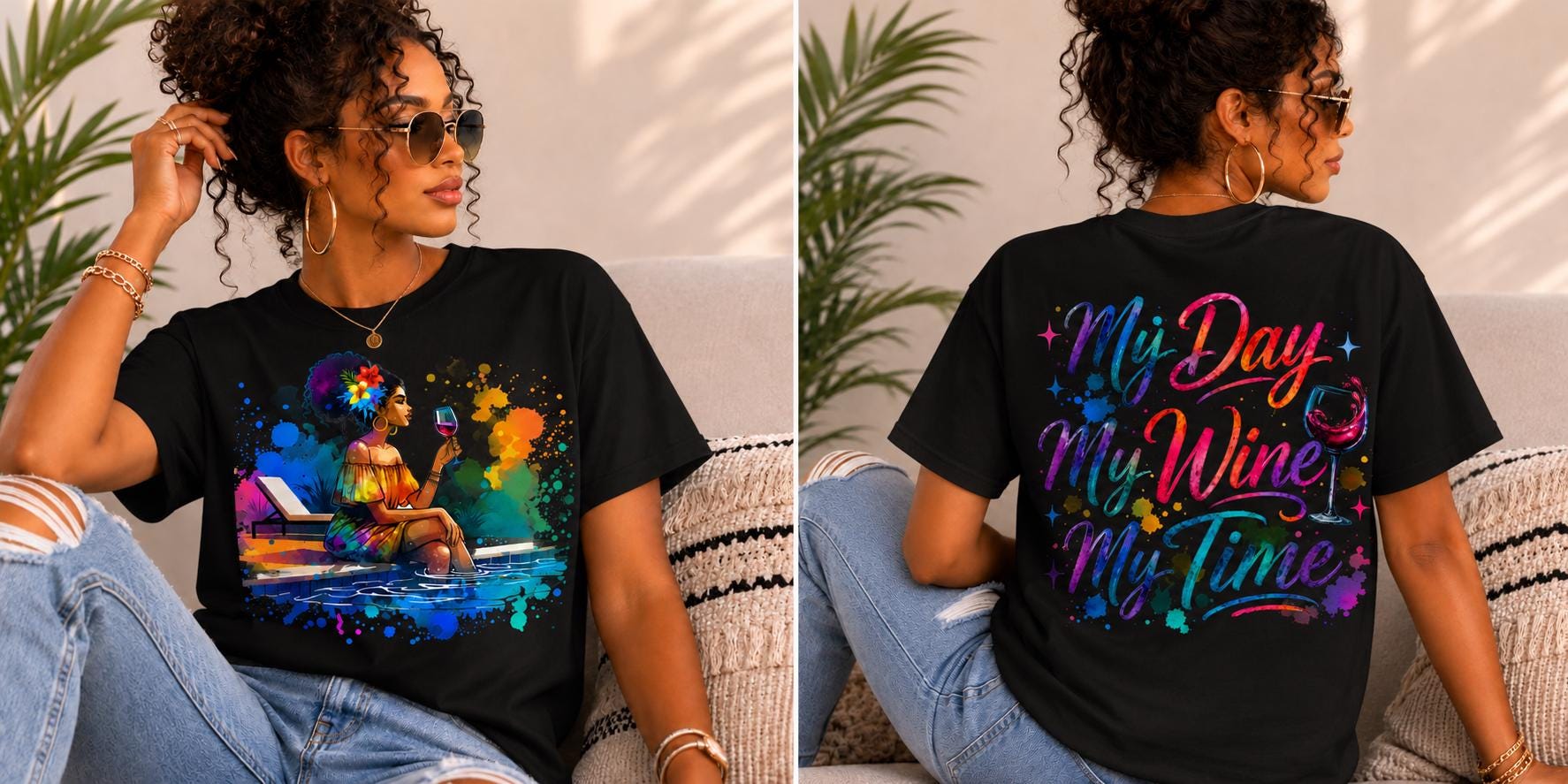 Wine Lover Graphic T-Shirt for Women Girls Trip Poolside Vacation Tee Summer Travel Outfit Beach Resort Travel Chill T-Shirt