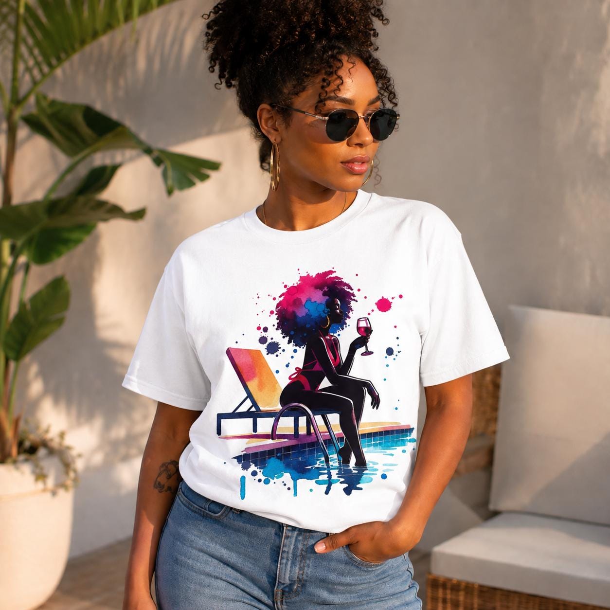 Wine Lover Graphic T-Shirt for Women Girls Trip Poolside Vacation Tee Summer Travel Outfit Beach Resort Travel Chill T-Shirt