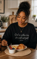 God Is Within Her Sweatshirt Psalm 46:5 Christian Sweatshirt Faith Crewneck Inspirational Bible Verse Sweatshirt Christian Gift for Women