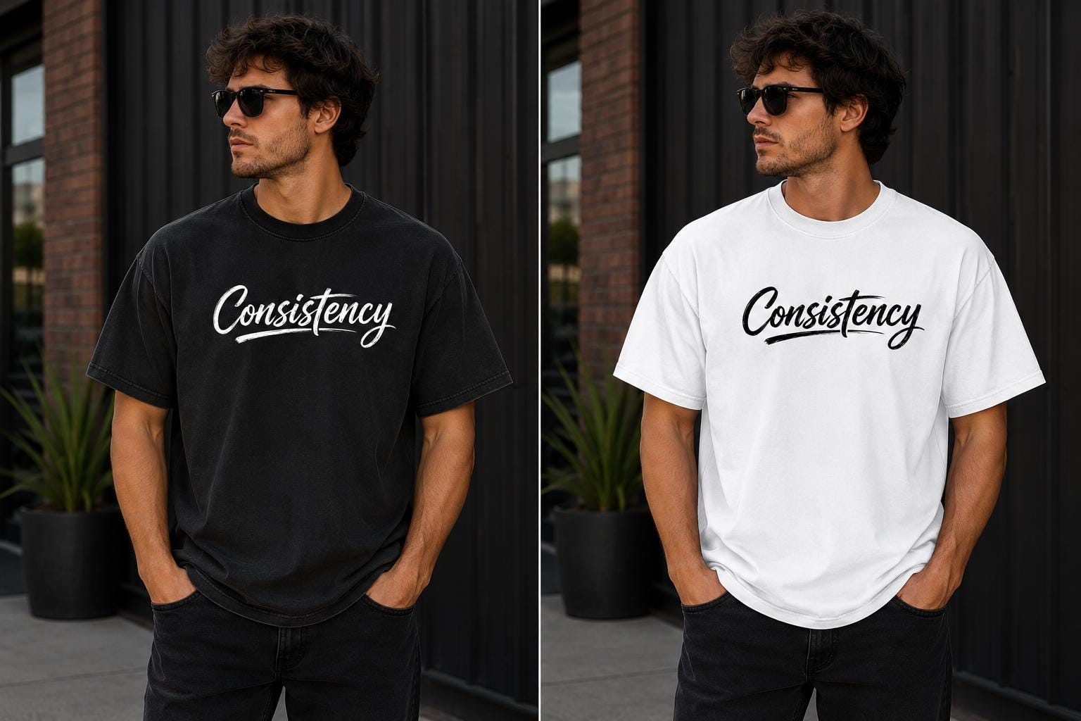 Consistency Graphic T-Shirt Motivational Tee Oversized Style Shirt Streetwear Inspirational apparel Unisex Graphic Entrepreneur Apparel Gift