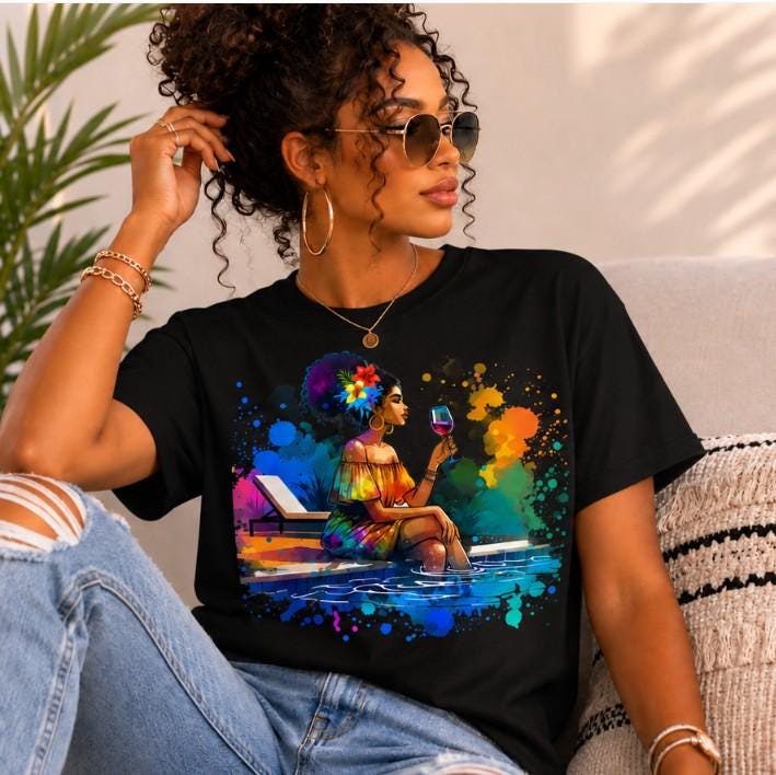 Wine Lover Graphic T-Shirt for Women Girls Trip Poolside Vacation Tee Summer Travel Outfit Beach Resort Travel Chill T-Shirt
